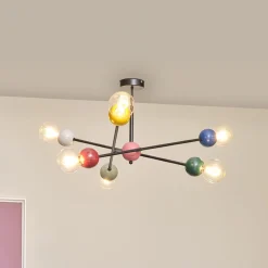 OSRAM kattovalaisin Decor Bubble, 6-lamppuinen, teräs, värikäs, E27