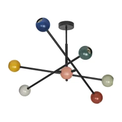 OSRAM kattovalaisin Decor Bubble, 6-lamppuinen, teräs, värikäs, E27