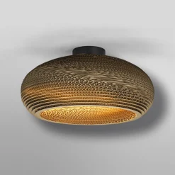 OSRAM kattovalaisin DROP, ruskea, Ø 40 cm, aaltopahvi, E27