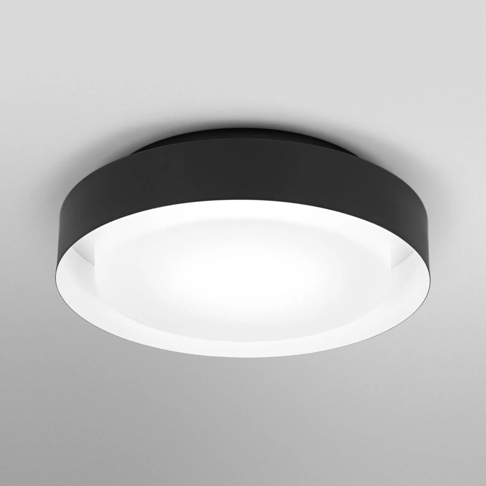 OSRAM kattovalaisin ORBIS MADRID, musta, Ø 29 cm metalli/lasi