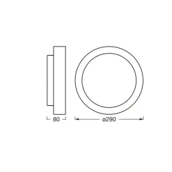 OSRAM kattovalaisin ORBIS MADRID, musta, Ø 29 cm metalli/lasi
