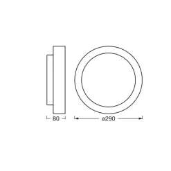 OSRAM kattovalaisin ORBIS MADRID, puu, Ø 29 cm, metalli/lasi
