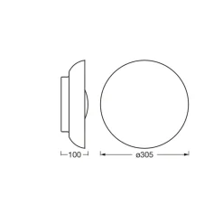 OSRAM kattovalaisin ORBIS MILAN, puu, Ø 31 cm, metalli/lasi