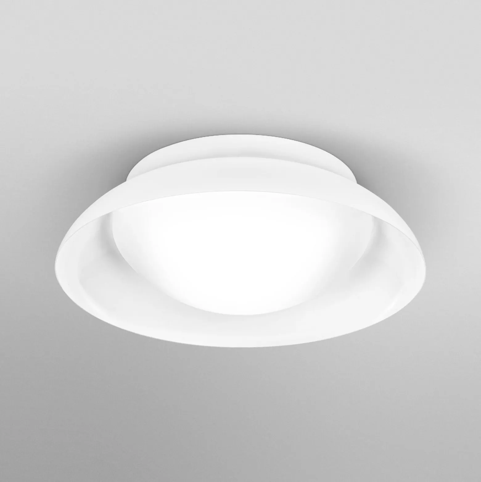 OSRAM kattovalaisin ORBIS Milan, valkoinen, Ø 31 cm, metalli/lasi