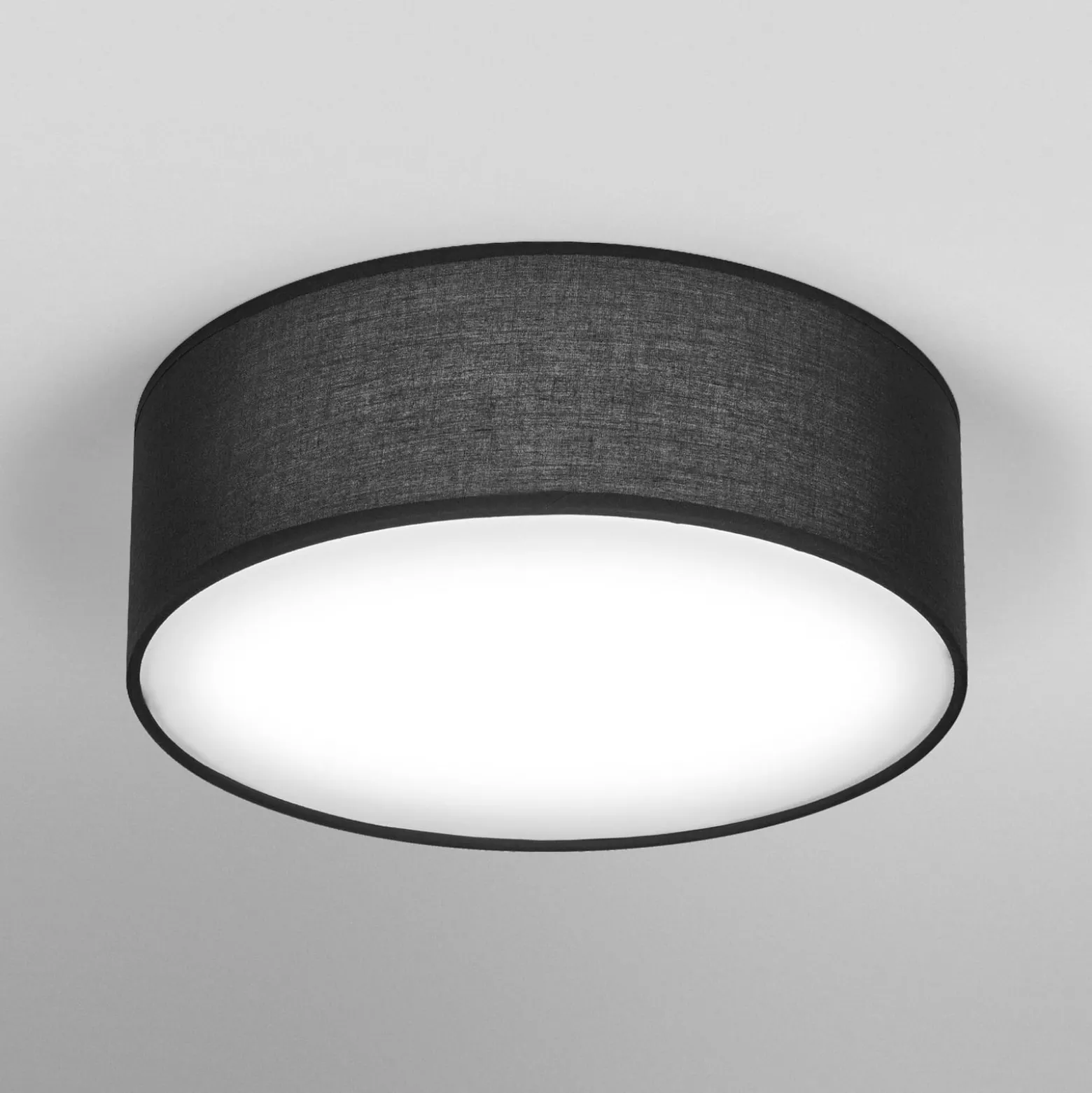 OSRAM kattovalaisin ORBIS PARIS, musta, Ø 30 cm tekstiili E27