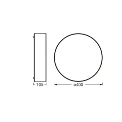 OSRAM kattovalaisin ORBIS PARIS, valkoinen, Ø 40 cm, tekstiili, E27