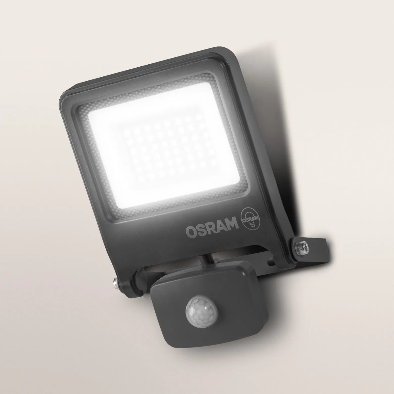 OSRAM kohdevalaisin ulos ENDURA FLOOD, harmaa, anturi 30 W 840 IP44