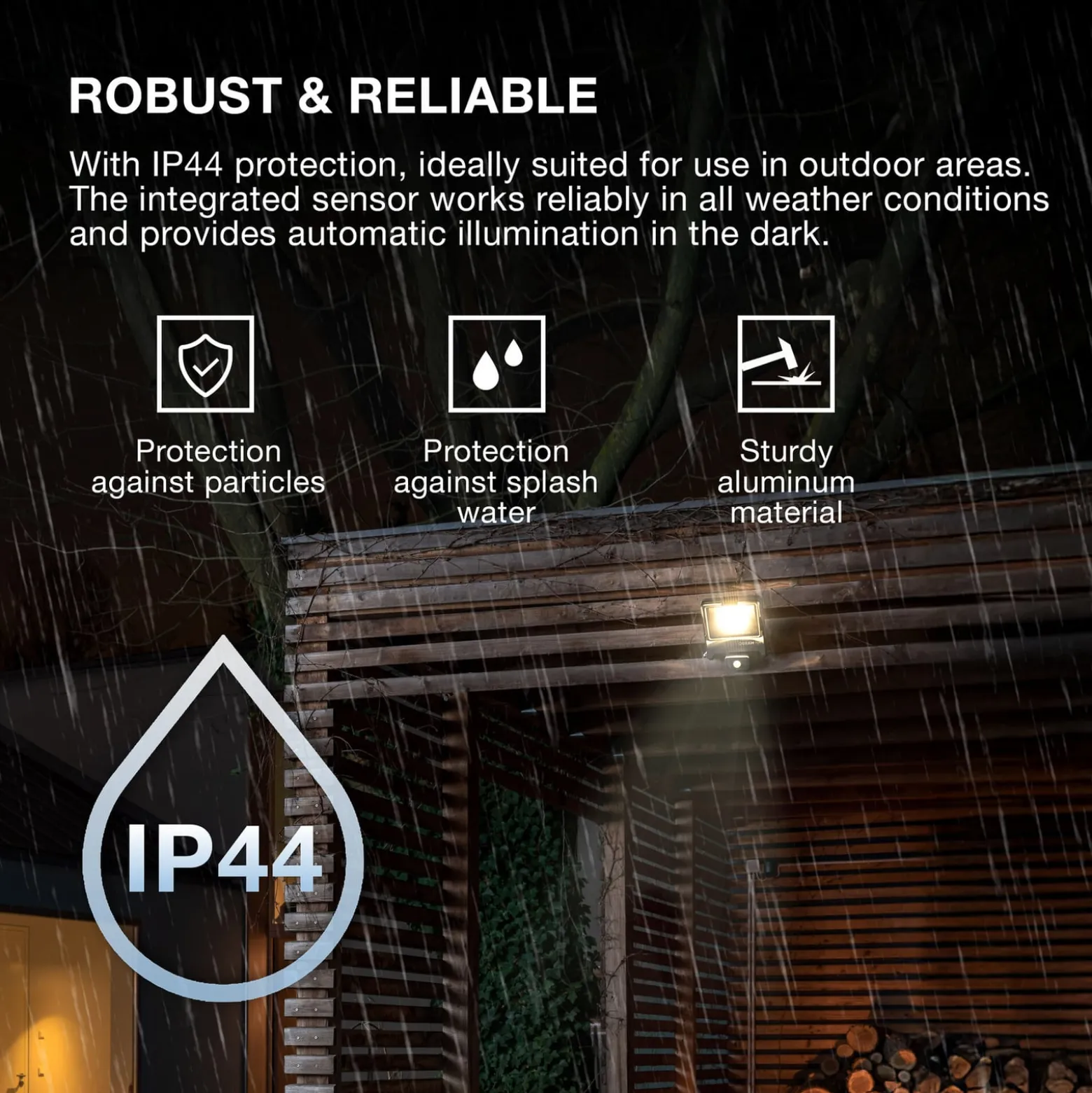 OSRAM kohdevalaisin ulos ENDURA FLOOD, valkoinen, anturi 20 W 830 IP44