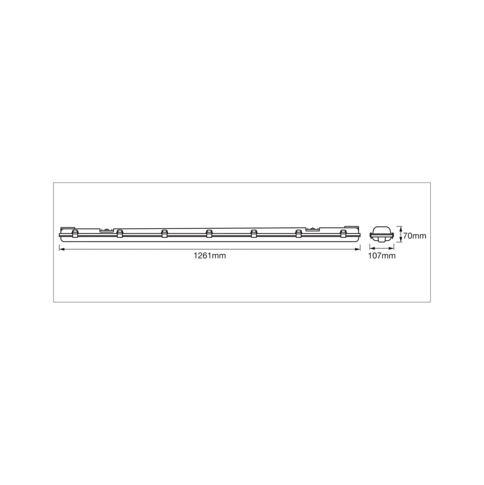 OSRAM kosteiden tiloihin tarkoitettu lamppu SUBMARINE 126 cm 2 x 15 W G13-LED