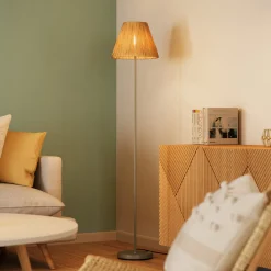 OSRAM lattiavalaisin Decor Raffia, 1-lamppuinen, luonnonvärinen rafi, E27