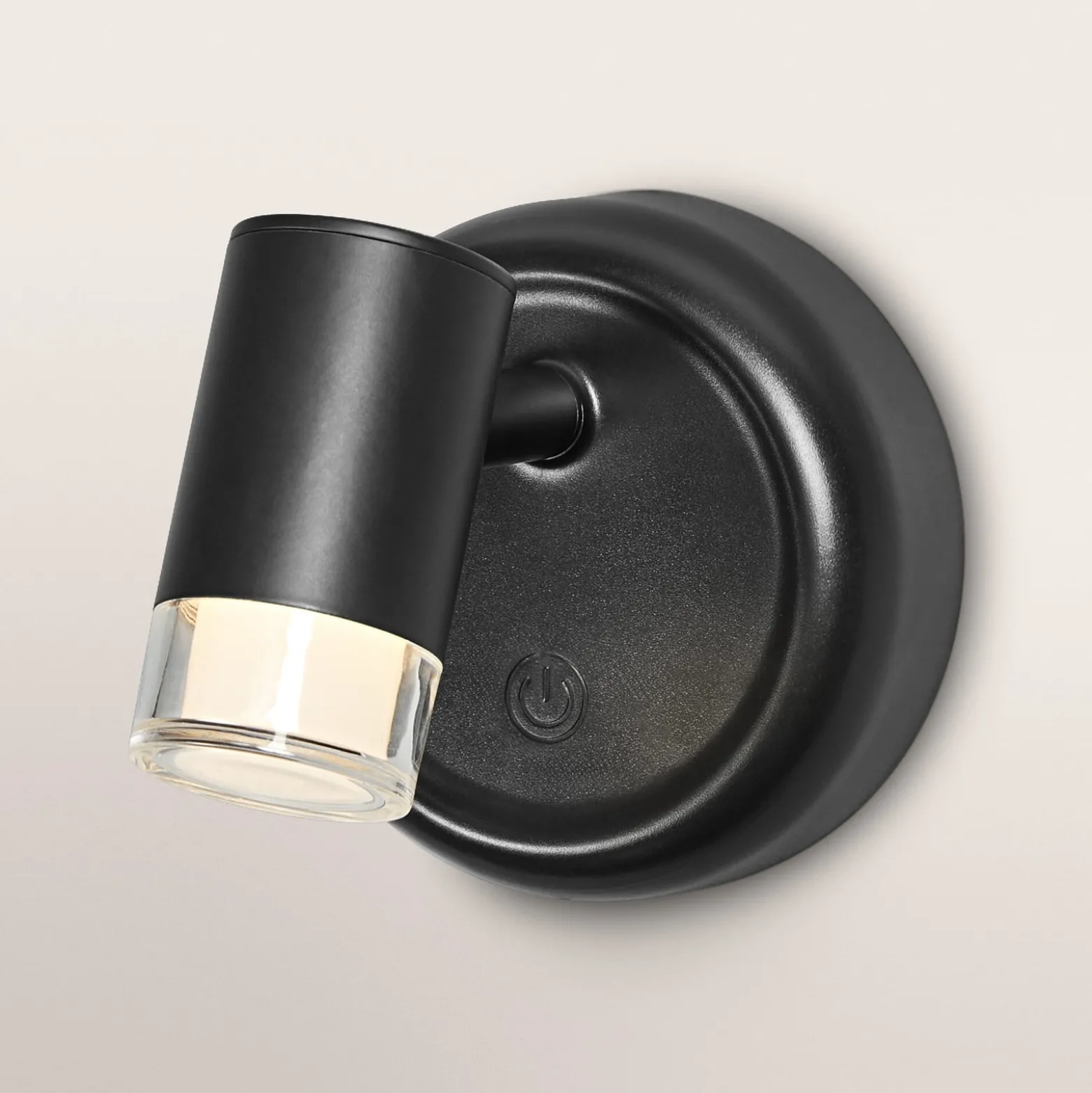OSRAM LED-akkuinen seinälamppu NIGHTLUX CYLINDER, musta touchdim