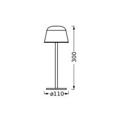 OSRAM LED-akkukäyttöinen pöytälamppu ENDURA STYLE, beige 30 cm IP44 CCT