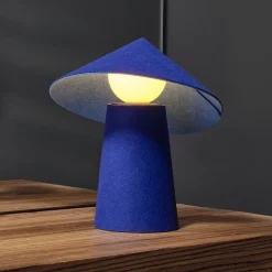 OSRAM LED-akkukäyttöinen pöytävalaisin Decor Flip, sininen, huopa, himmennettävä