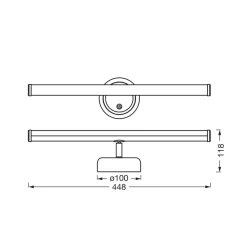 OSRAM LED-akkuvalaisin NIGHTLUX STICK, musta, kosketusohjaus