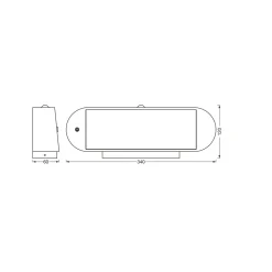 OSRAM LED-anturiseinävalaisin ENDURA STYLE SOLAR OVAL 34 cm 840