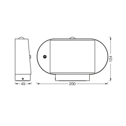 OSRAM LED-anturiseinävalaisin ENDURA STYLE SOLAR OVAL 20 cm 830