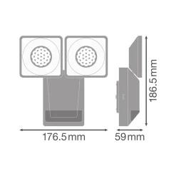 OSRAM LED-anturi ulkoseinävalaisin ENDURA PRO, harmaa, IP55