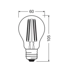 OSRAM LED Classic, hehkulamppu, E27, 2,2 W, 470 lm, 4000 K