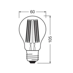 OSRAM LED Classic, hehkulamppu, E27, 7,2 W, 1521 lm, 4000 K