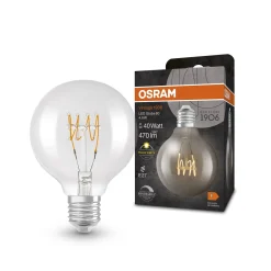 OSRAM LED-globe E27 G80 4,8W 2700K filamentti