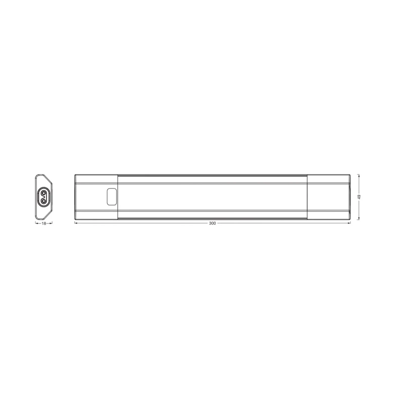 OSRAM LED-kaapinalusvalaisin Linear Edge Sensor 30 cm musta CCT
