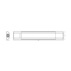 OSRAM LED-kaapinalusvalaisin Linear Edge Sensor RGBW 50 cm musta