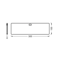 OSRAM LED-kaapinalusvalaisin Panel 30 x 10 cm musta CCT himmennettävä