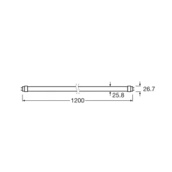 OSRAM LED-kasvilamppu T8 15W putki Fluora 2,500K 120cm 120cm