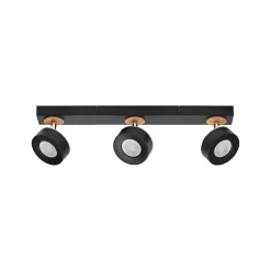 OSRAM LED-kattokohdevalo PLUTO, musta, 3 spotti, 3 000 K