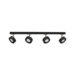 OSRAM LED-kattokohdevalo PLUTO, musta, 4 spotti, 3 000 K