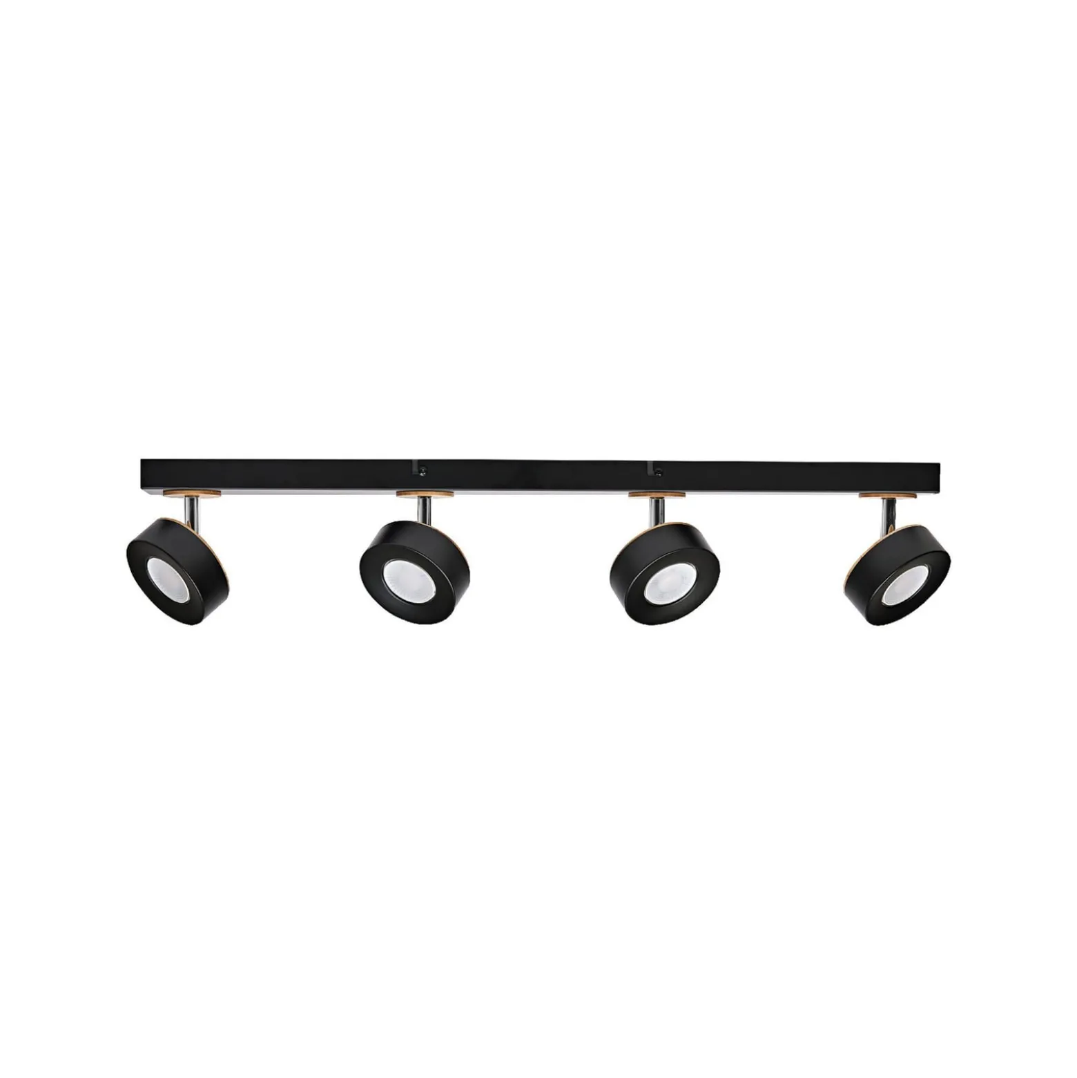 OSRAM LED-kattokohdevalo PLUTO, musta, 4 spotti, 3 000 K