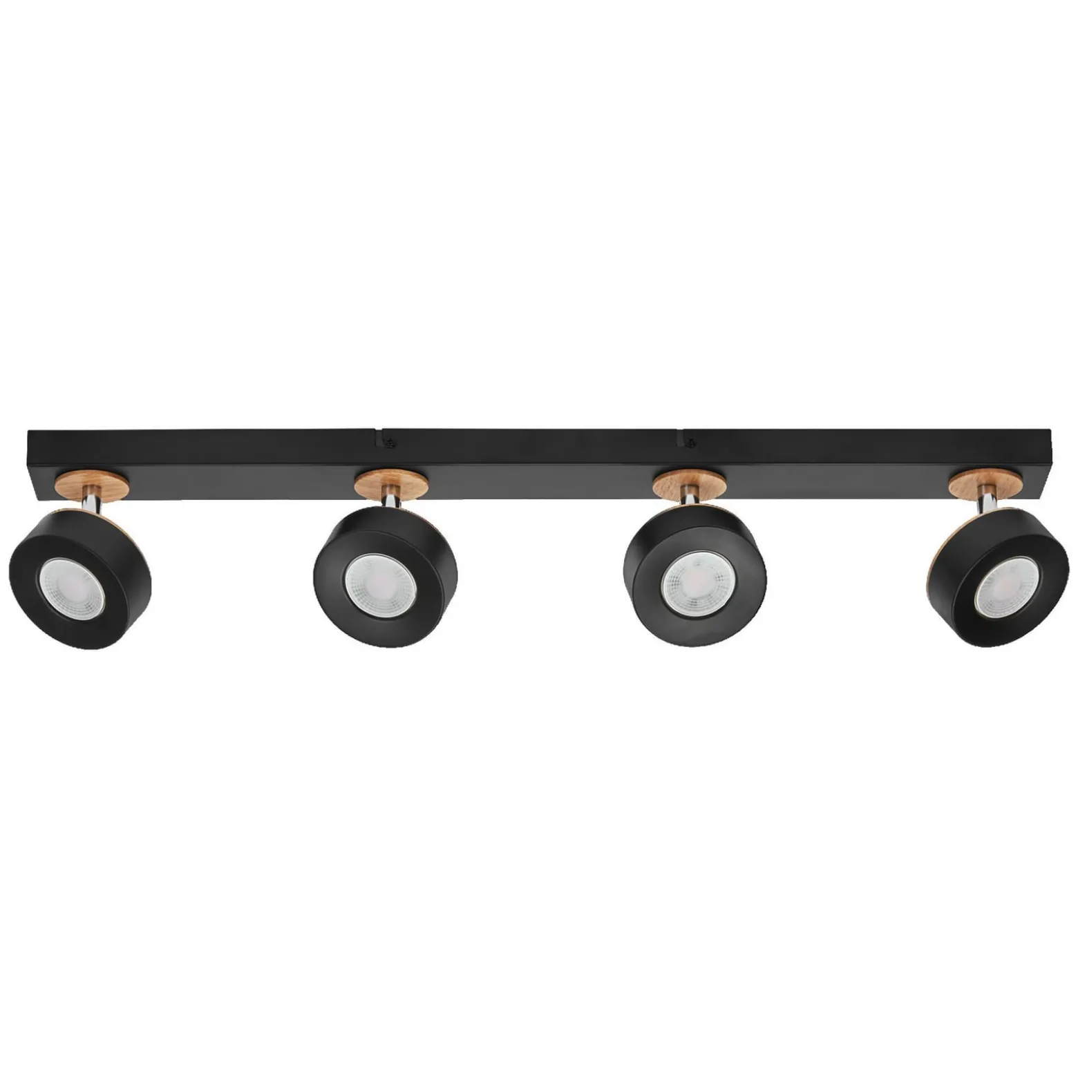 OSRAM LED-kattokohdevalo PLUTO, musta, 4 spotti, 3 000 K
