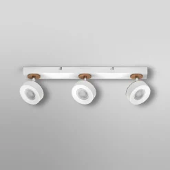 OSRAM LED-kattokohdevalo PLUTO, valkoinen, 3 metallista spotti, 3 000 K