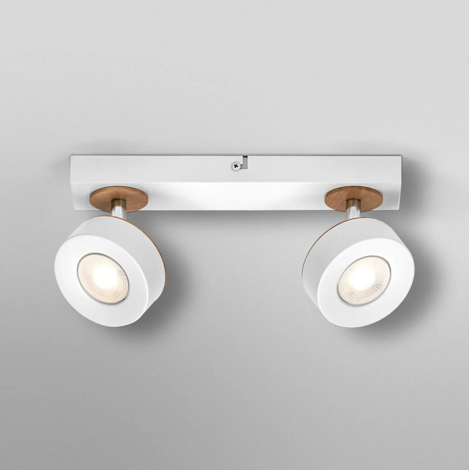 OSRAM LED-kattokohdevalo PLUTO, valkoinen, 2 metallista spotti 3 000 K