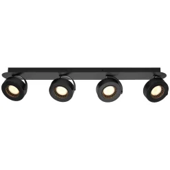 OSRAM LED-kattokohdevalo VENUS musta 4-lamppuinen metalli 3 000 K