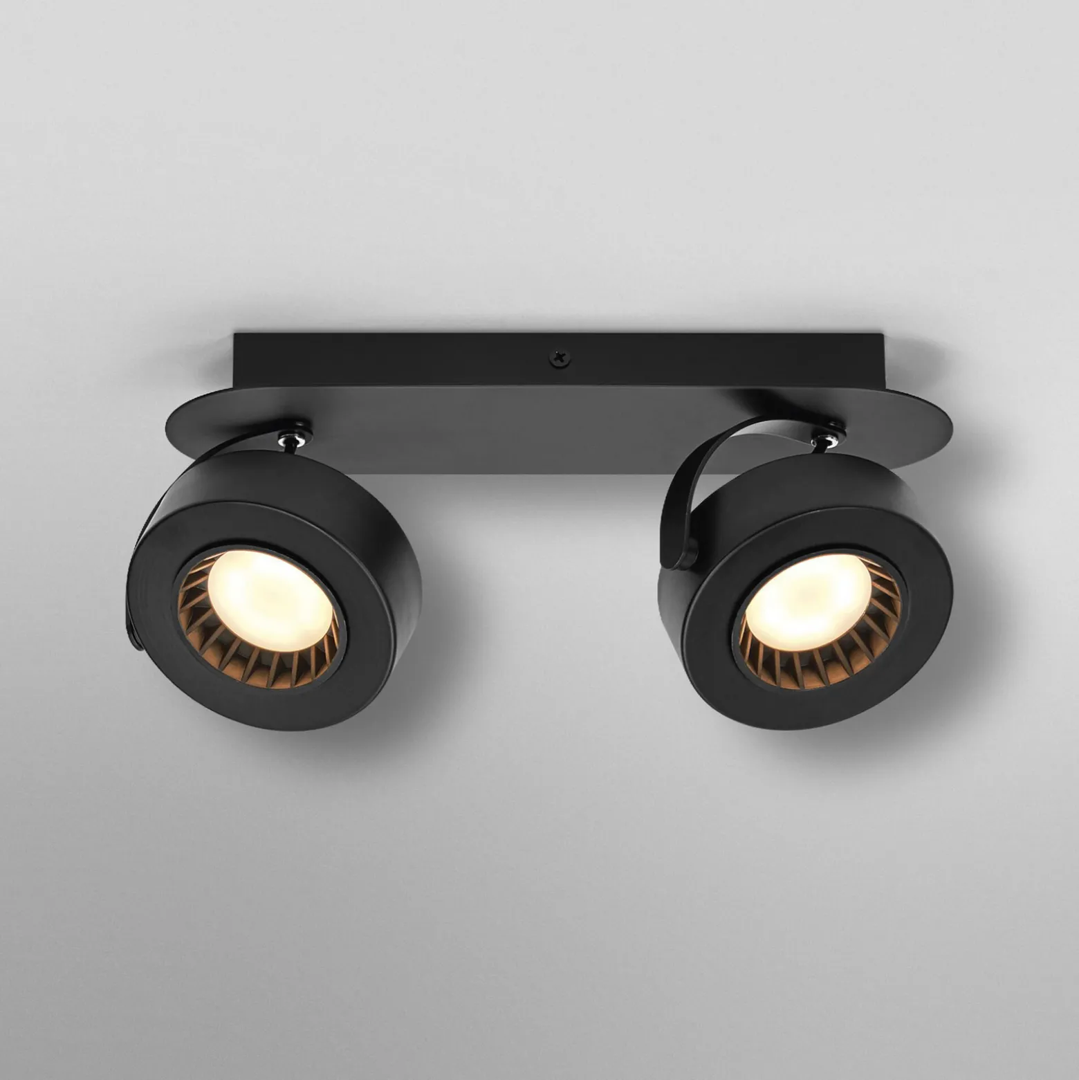 OSRAM LED-kattokohdevalo VENUS musta 2-lamppuinen metalli 3 000 K