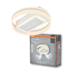 OSRAM LED-kattotuuletin GRILL, halkaisija 50 cm, valkoinen, kaukosäädin