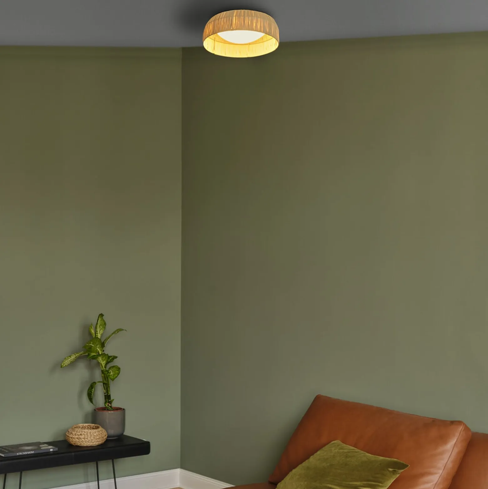 OSRAM LED-kattovalaisin Decor Bamboo Paper, Ø 30 cm, bambu
