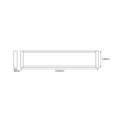 OSRAM LED-kattovalaisin OFFICE LINE, valkoinen, 122 cm, metalli