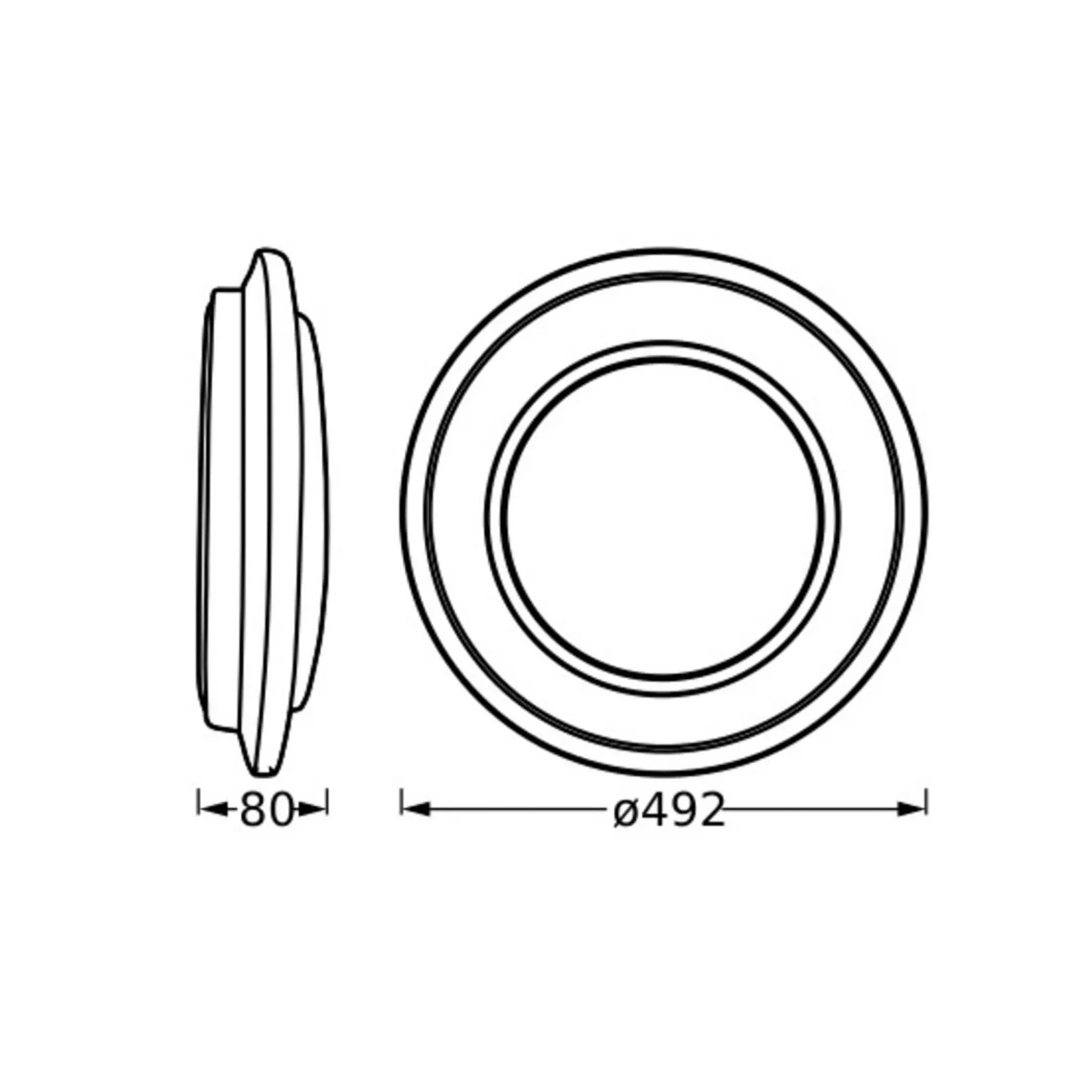 OSRAM LED-kattovalaisin ORBIS BERLIN, hopea, Ø 49 cm metalli