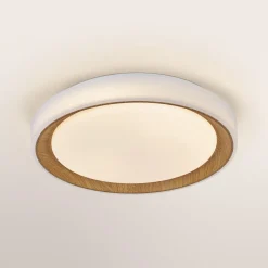 OSRAM LED-kattovalaisin ORBIS GLORIE valkoinen/puu Ø 40 cm clickdim