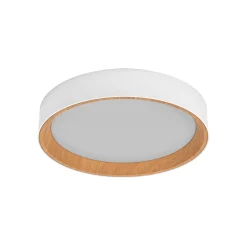OSRAM LED-kattovalaisin ORBIS LARIOS, valkoinen/puu, halkaisija 29 cm,