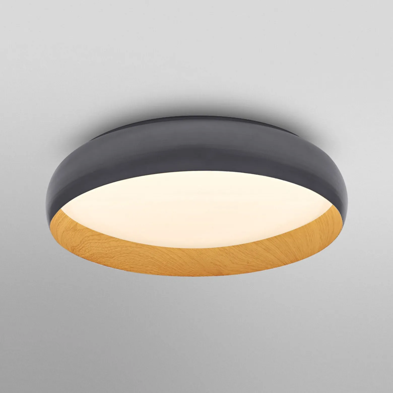 OSRAM LED-kattovalaisin ORBIS LIVIA, Ø 52 cm, harmaa, metalli, himmennettävä