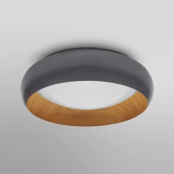 OSRAM LED-kattovalaisin ORBIS LIVIA, Ø 30 cm, harmaa, metalli, himmennettävä