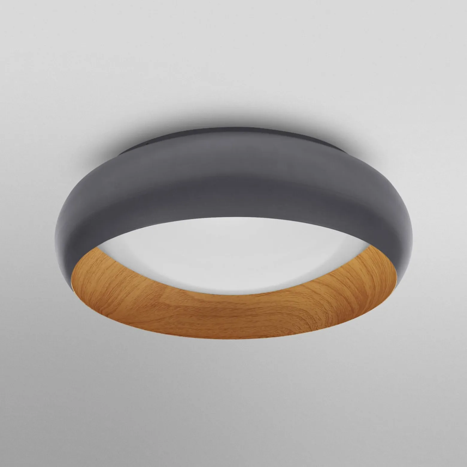 OSRAM LED-kattovalaisin ORBIS LIVIA, Ø 30 cm, harmaa, metalli, himmennettävä
