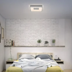 OSRAM LED-kattovalaisin ORBIS PIANA, hopea, 49 x 49 cm, clickdim