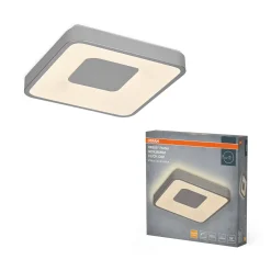 OSRAM LED-kattovalaisin ORBIS PIANA, hopea, 38 x 38 cm, clickdim