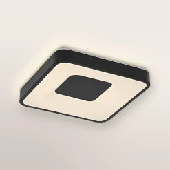 OSRAM LED-kattovalaisin ORBIS PIANA, musta 38x38 cm, clickdim