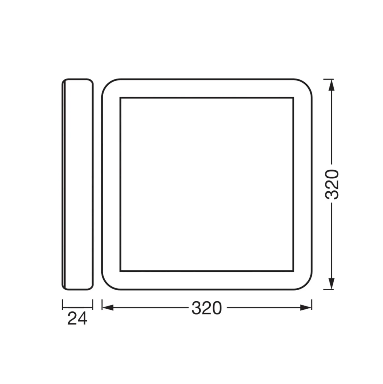 OSRAM LED-kattovalaisin ORBIS QUICKFIX 32x32 cm, hopea, clickdim