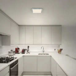 OSRAM LED-kattovalaisin ORBIS QUICKFIX 32x32 cm, hopea, clickdim